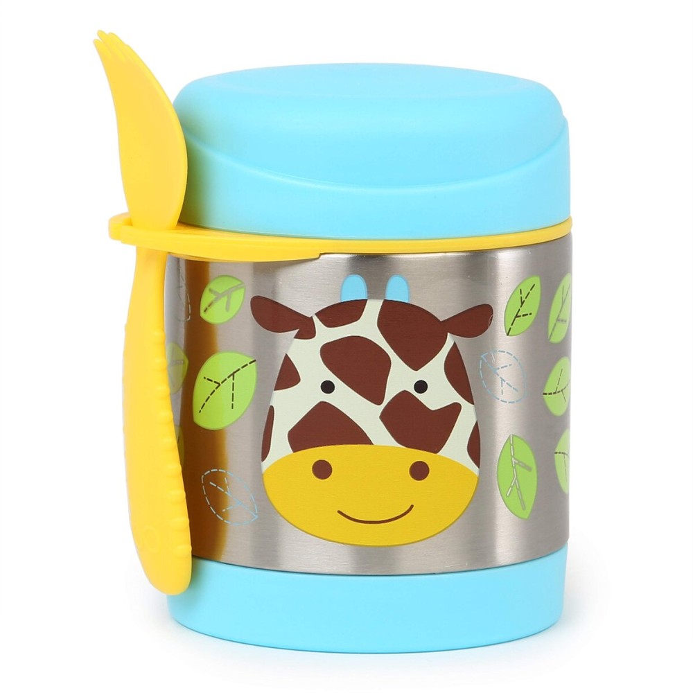 Skip Hop Insulated Food Jar: Stainless Steel Baby Food Container, Giraffe