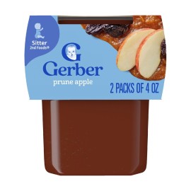Gerber Stage 2 Baby Food, Prune Apple Puree Tubs, Baby Puree, 16PK