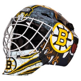 Franklin Sports Boston Bruins NHL Hockey Goalie Face Mask - Goalie Mask for Kids Street Hockey - Youth NHL Team Masks for Kids