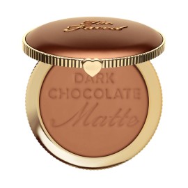 Too Faced Chocolate Soleil Matte Bronzer | Long Lasting + Cruelty Free with a Matte Finish, 0.28 Ounce, Dark Chocolate