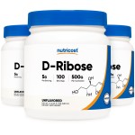 Nutricost D-Ribose Powder 500 Grams - 5000mg Per Serving, Non-GMO (500 G (3 Pack))