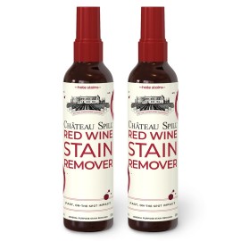 Chateau Spill Red Wine Stain Remover Spray - Fast-Acting Stain Remover for Clothes - Carpet Cleaner Spray & Upholstery Cleaner - Easy-to-Use - 4 Fl Oz (Pack of 2)