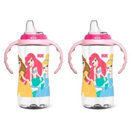 NUK Disney Princess Large Learner Cup 10oz 2pk - BPA Free, Spill Proof Sippy Cup