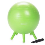 Gaiam Kids Stay-N-Play Children\'s Balance Ball - Flexible School Chair Active Classroom Desk Alternative Seating | Built-In Stay-Put Soft Stability Legs, Includes Air Pump, 45cm, Lime