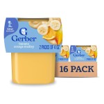 Gerber Baby Food 2nd Foods Blends, Banana Orange Medley Puree, Wonderfoods, Natural & Non-GMO, 4 Ounce Tubs, 2-Pack (Pack of 8)