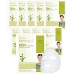 DERMAL Bamboo Collagen Essence Facial Mask Sheet 23g Pack of 10 - Hydrating & Calming, For Dewy and Glowing Skin, Daily Skin Treatment Solution Sheet Mask