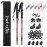 TheFitLife Nordic Walking Trekking Poles - 2 Packs with Antishock and Quick Lock System, Telescopic, Collapsible, Ultralight for Hiking, Camping, Mountaining, Backpacking, Walking, Trekking (Red)
