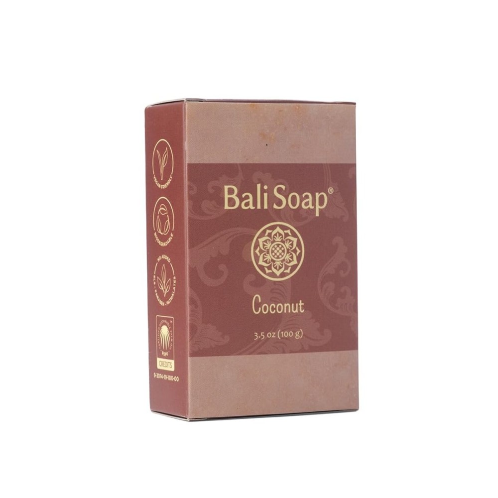 Bali Soap - Coconut Natural Soap Bar for Men & Women - Vegan, Handmade, Exfoliating - 6 Pack, 3.5 Oz each