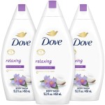 Dove Body Wash Relaxing 3-Pack - Jasmine & Coconut Milk for Softer, Smoother Skin, 15.2 Oz Ea