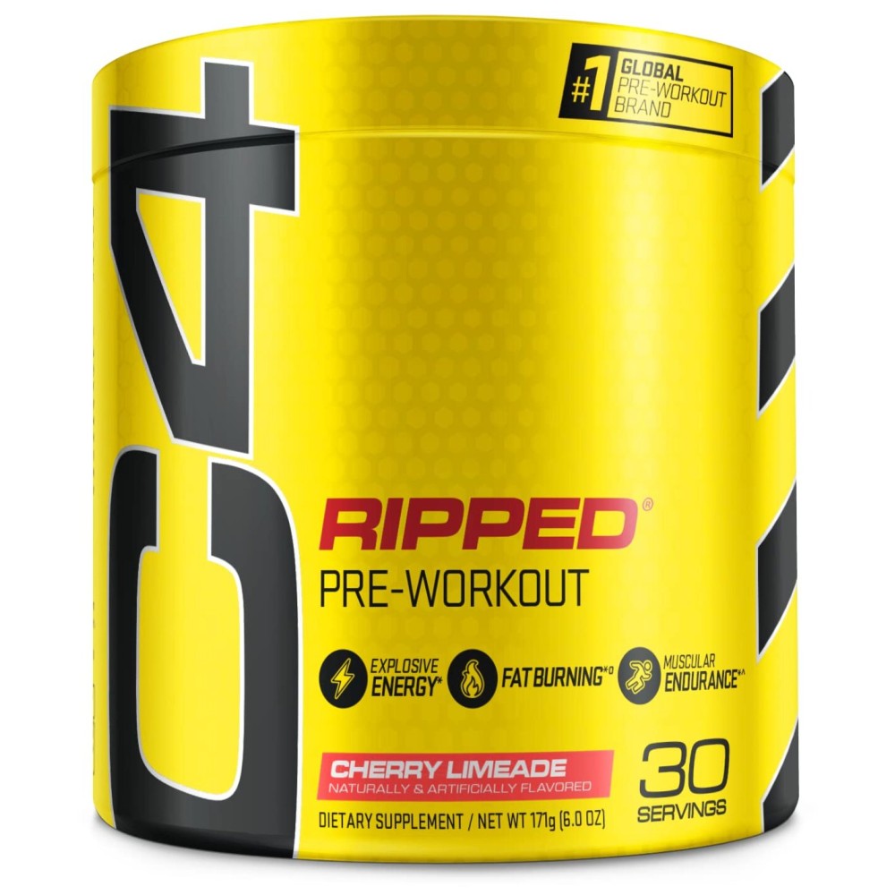 Cellucor C4 Ripped Pre Workout Powder for Energy, Beta Alanine, Sugar Free Energy Supplement Preworkout for Men & Women - 150mg Caffeine + Creatine-Free - Cherry Lemonade - 30 Servings