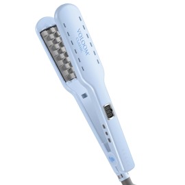 VOLOOM Classic 1-1/2 Inch Professional Volumizing Ceramic Flat Iron - Hair Volumizer & Styling Tool with Adjustable Temp & Auto Shut-Off for Lasting Volume for Thicker Hair - Heat Resistant Case