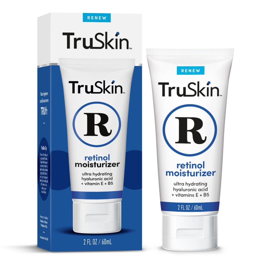 TruSkin Retinol Face Moisturizer - Powerful Anti-Aging Moisturizer for Women with Hyaluronic Acid & Vitamin E - Retinol Cream for Face for Youthful-Looking Appearance, 2 fl oz