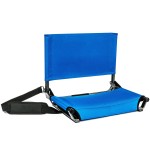 Cascade Mountain Tech Stadium Seat - Lightweight, Portable Folding Chair for Bleachers and Benches - Royal Blue, Regular - 17