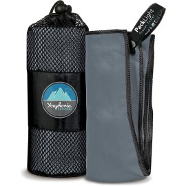 Youphoria Microfiber Travel Towel Fast Drying Lightweight - Quick Dry Towel for Camping, Beach, Backpacking, Hiking, & Sport
