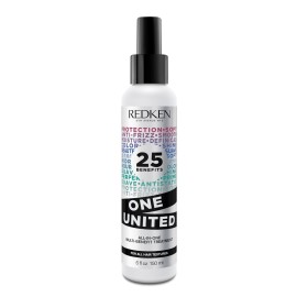 Redken One United All-In-One Leave In Conditioner - Multi-Benefit Leave In Treatment For All Hair Types, Heat Protectant and Detangler Spray, Paraben-Free, 5 Fl Oz