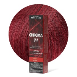 L\'OREAL TECHNIQUE Chroma True Reds Permanent Hair Color - Red Dye For Long-Lasting Color, For Light, Dark and Gray Hair, Sangria