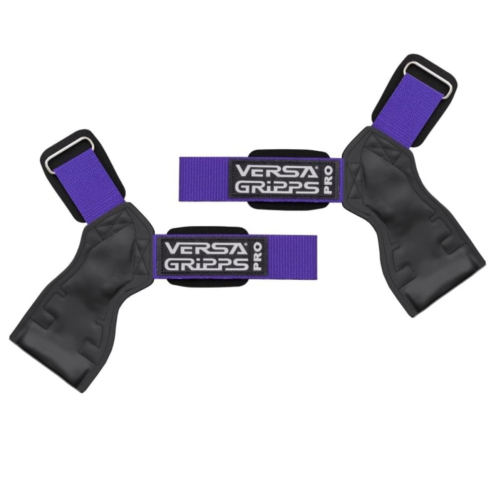 Versa Gripps Pro, Made in USA, Wrist Straps for Weightlifting Alternative, Best Training Accessory, XS, Purple