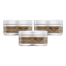 TIGI Bed Head for Men Matte Separation Workable Wax - Use for Strong Hold - For Men\'s Hairstyles - Use on Damp or Dry Hair - Premium Strong Hold Hair Wax - 3 oz (3 Pack)