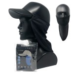 CoolNES - UV Sun Protection Neck Drape Adjustable Multifunctional 2 in 1 Face Covering for Outdoor Fishing - Unisex Black