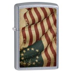 Zippo Lighter: 1776 American Flag - Street Chrome 76128