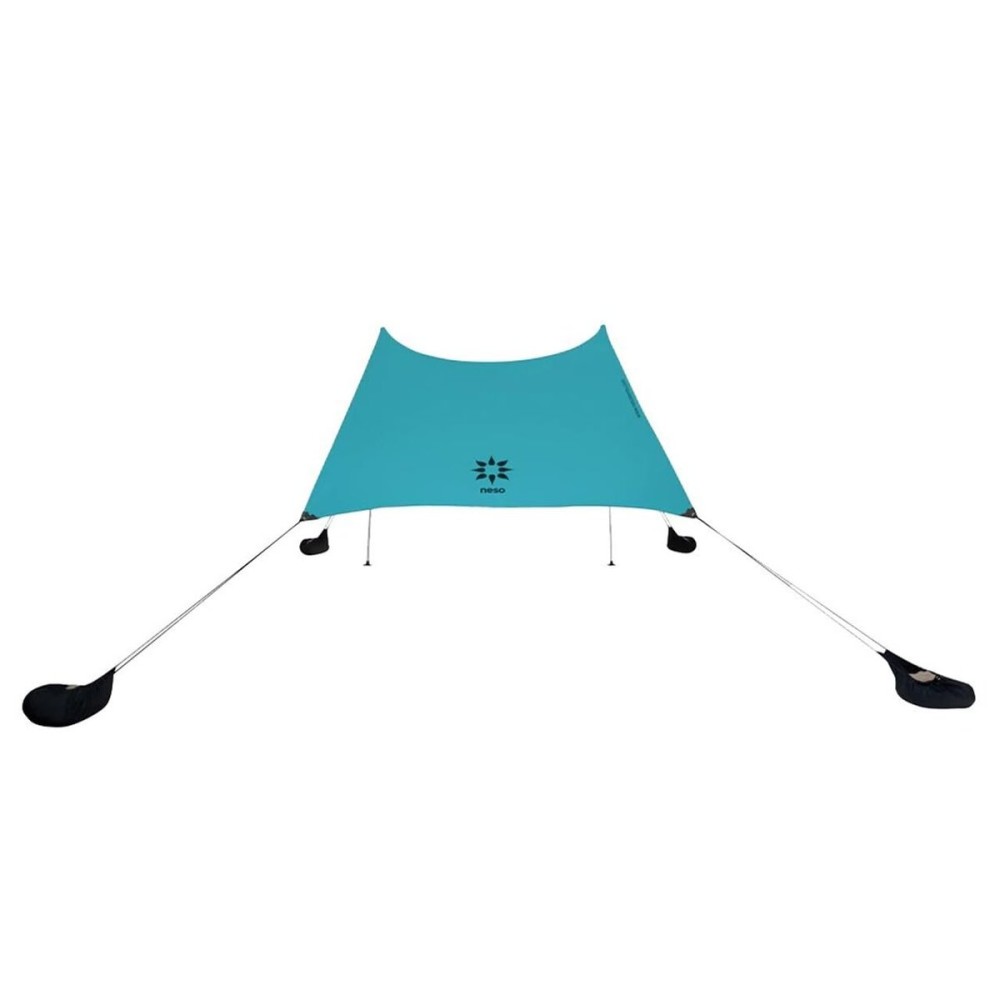 Neso Portable Beach Tent Sun Shelter with Sand Anchor - Lightweight Beach Shade Canopy - Easy Setup for Family Outings - Patented Reinforced Corners - UPF 50+ Sun Protection - 7 x 7ft - Teal