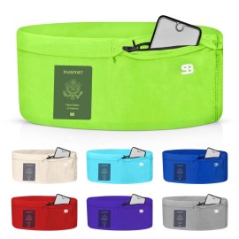 StashBandz Travel Money Belt - Running Belt, Fanny Pack, Waist Pack with Security Pockets and Zipper - Fits All Size Phones, Passport & More - Unisex
