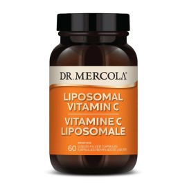Dr. Mercola Liposomal Vitamin C - Brain, Heart, Eye & Immune Support - Provides 1,000 mg of Bioavailable Vitamin C - Non-GMO, Gluten-Free & Soy-Free - 60 Capsules (30 Servings)