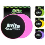 Elite Sportz Core Sliders For Working Out | Dual Sided Home Core Workout Equipment For Carpet & Hardwood Floors | Gliders for Exercising - Travel Workout Equipment For Athlete - Fitness Sliders