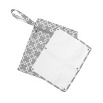 Sarah Wells Pumparoo Wet Dry Bag for Breast Pump Parts - Compact Organizer with Waterproof Pocket, Staging Mat & Fridge Hack - Machine Washable Pumping Accessory (Gray)