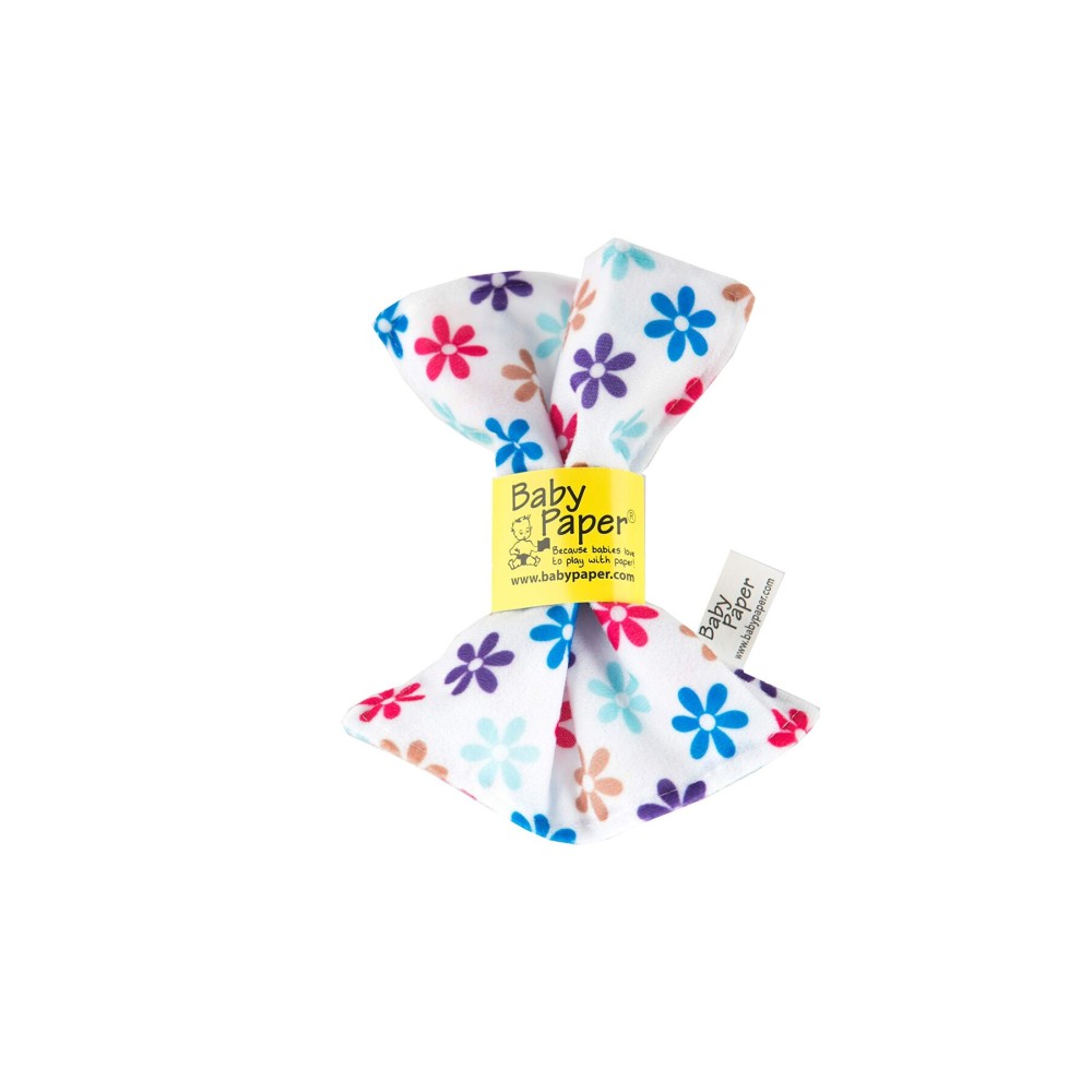 Original Baby Paper - Crinkle Teether and Sensory Toy for Babies and Infants | Flower Print | Non-Toxic, Washable | Great for Baby Showers