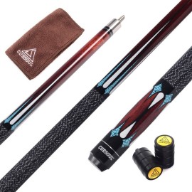 CUESOUL 58 Inch 19oz 1/2 Maple Billiard Stick Pool Cue Set 11.5mm/13mm Tip[Weight Adjustable]