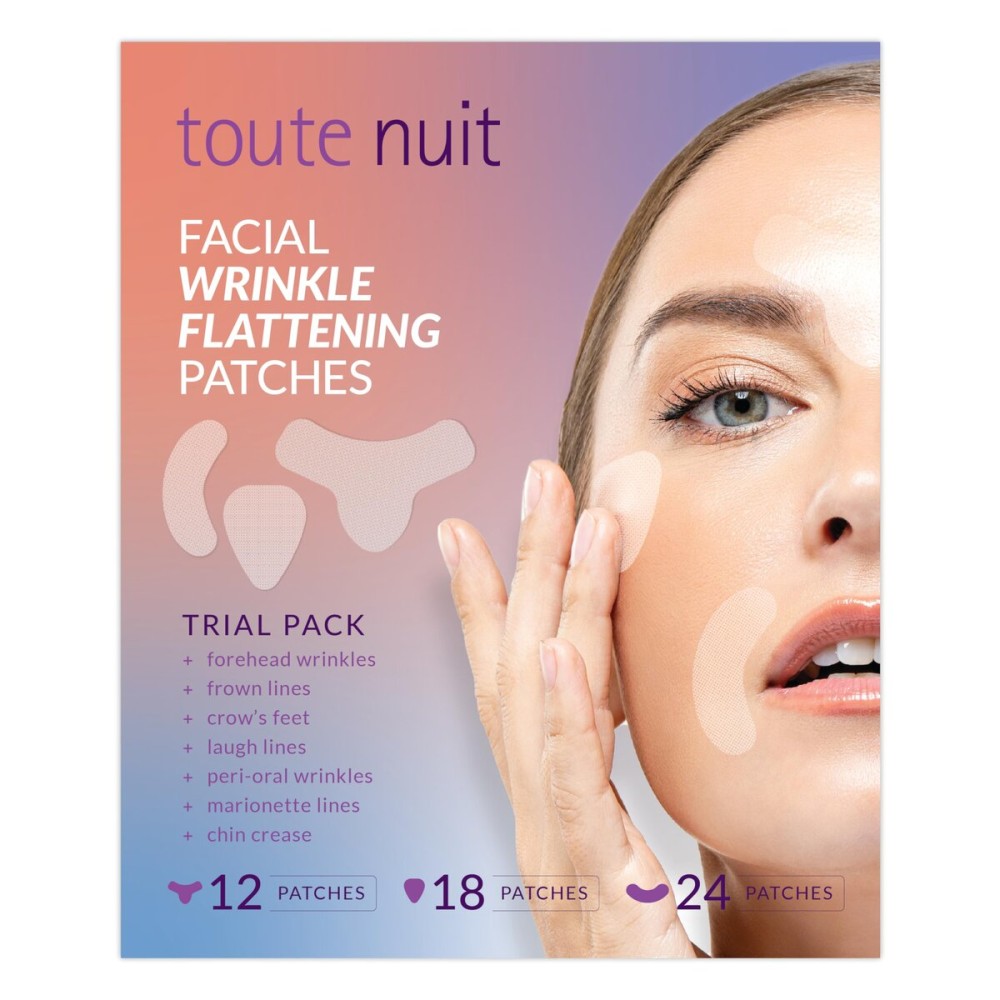 Toute Nuit Wrinkle Patches - Trial Pack - Face Tape for Forehead, Eyes & Mouth - Hypoallergenic Anti Wrinkle Patches - 54 Count, Made in USA