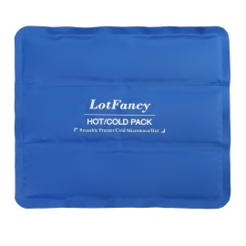 LotFancy Ice Pack for Injuries, Reusable Large Hot Cold Pack for Therapy, Heating or Cooling Gel Pad for Back Shoulder Knee Waist Sprains, Muscle or Joint Pain Relief, 14 x12