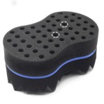 RioRand Hair Sponge Magic Barber Twist Curl Brush Sponge Dreads Locking Afro Coil CombBlue 4.5 Inch (Pack of 1)