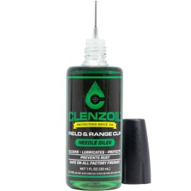 Clenzoil Field & Range Gun Cleaner Lubricant Protectant [CLP] Needle Oiler | Gun Cleaner + Lube in One | 1oz. Bottle of Gun Oil w/Steel Precision Needle Oiler Tip