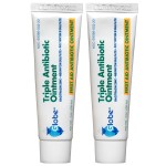 Globe Triple Antibiotic First Aid Ointment, 1 oz (2-Pack) First Aid Antibiotic Ointment, 24-Hour Infection Protection, Wound Care Treatment for Minor Scrapes, Burns and Cuts