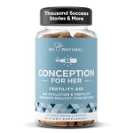 Conception Fertility Supplements for Women - Aids Ovulation, Hormonal Balance, & Regular Cycles - Prenatal Vitamin Support with Myo-Inositol, Folate, Folic Acid, Vitex - 60 Vegetarian Soft Capsules