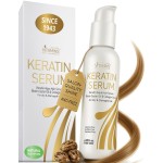 VITAMINS hair cosmetics Keratin Hair Serum for Frizzy and Damaged Hair - Anti Frizz Serum with Biotin, Castor Oil & Collagen for Heat Protection, Shine and Gloss Treatment - 4.25 Fl Oz