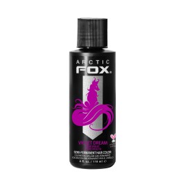ARCTIC FOX Vegan and Cruelty-Free Semi-Permanent Hair Color Dye (4 Fl Oz, VIOLET DREAM)