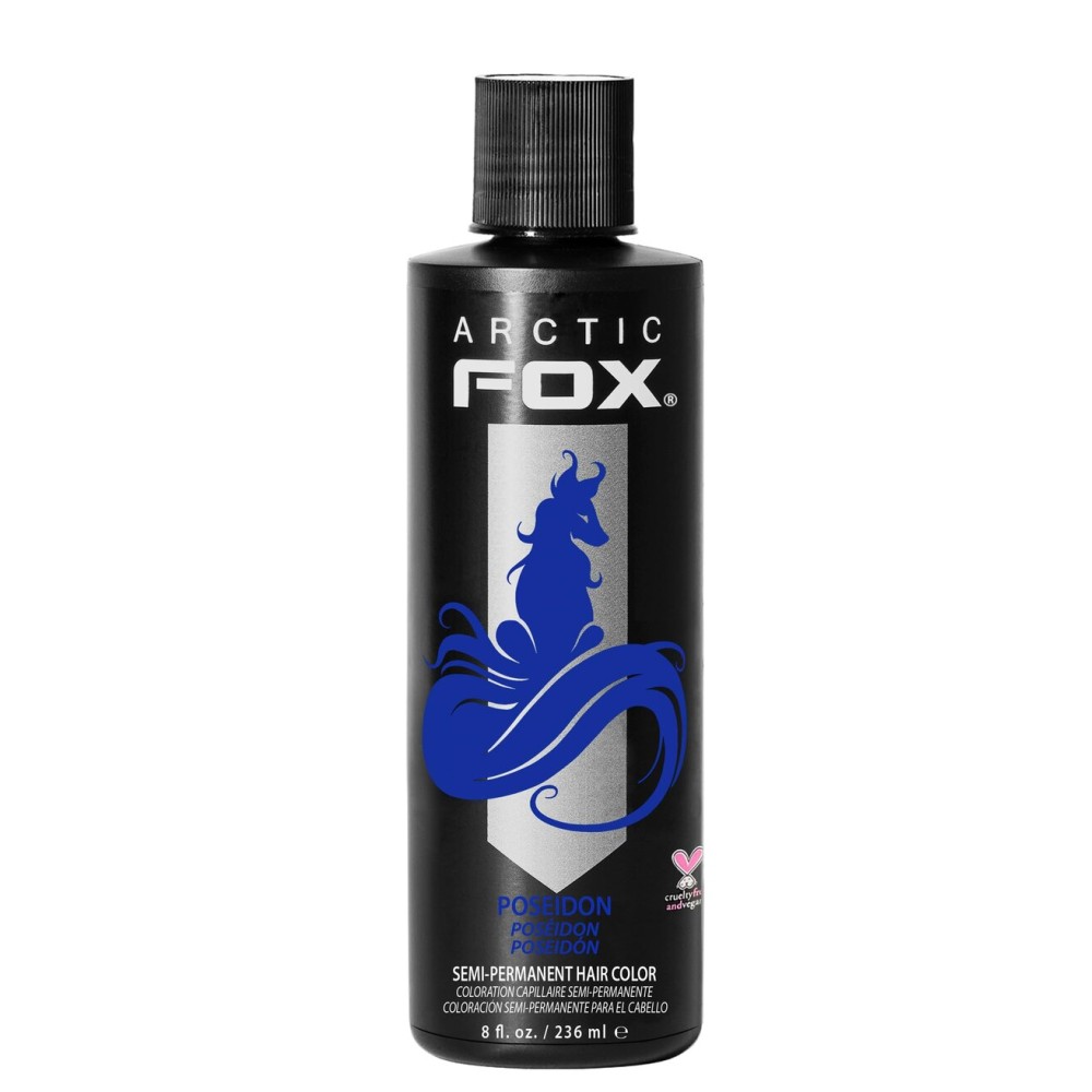 ARCTIC FOX Vegan and Cruelty-Free Semi-Permanent Hair Color Dye (8 Fl Oz, POSEIDON)