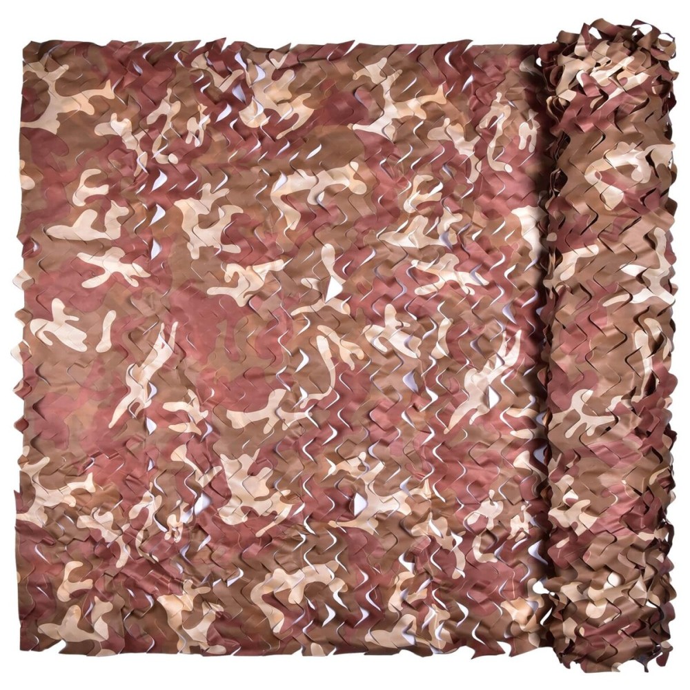 iunio Camo Netting Camouflage Netting, Camo Net Bulk Roll Camouflage Mesh Nets for Hunting Blind Deer Stand Military Party Decorations Sunshade Camping Shooting (6.5ftx4.9ft, Desert)