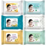 Epielle Makeup Remover Wipes, Remove Waterproof Mascara, Gentle Daily Facial Cleanser Towelettes with Vitamin C, Aloe Vera & Collagen, Stocking Stuffers, 30 Count (Pack of 6)