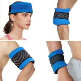 Reusable Ice Gel Pack for Injuries, Soft Cold Pack Ice Wrap Hot Cold Compress Alleviate Inflammation Joint Pain Muscle Soreness, Flexible & Adjustable for Shoulder Elbow Foot Ankle Knee Wrist Leg Neck