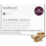 Healthycell Telomere Length Supplement - Anti-Aging Telomere Lengthening Supplements with Phytonutrients & Vitamins for Cellular Health - AC-11, Astragalus & Resveratrol - 30 Capsules