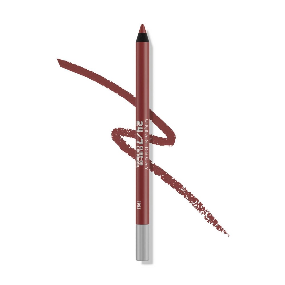 URBAN DECAY 24/7 Glide-On Waterproof Lip Pencil (1993 - Medium Brown), Smudge-Proof, Longwearing Lip Liner, Smooth & Creamy Colors, Moisturizing Formula with Vitamin E - 0.04 oz