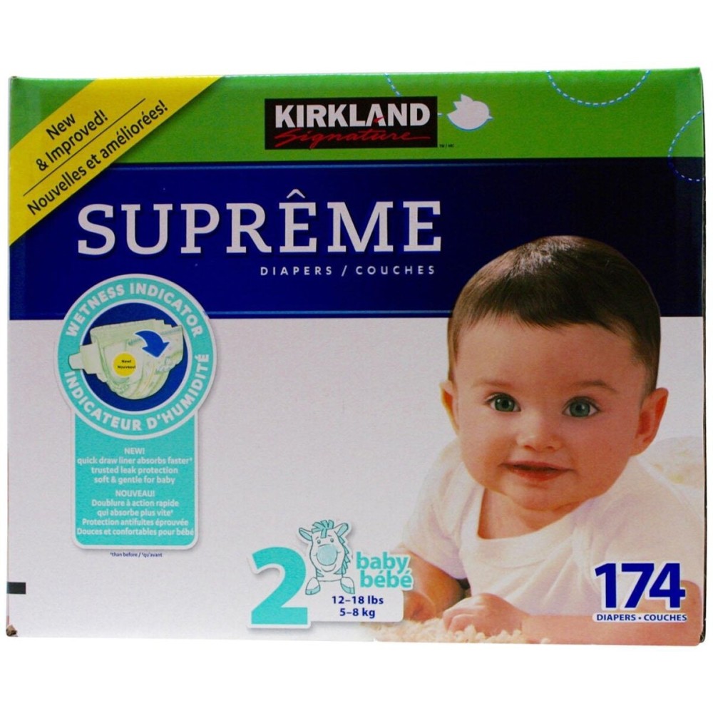 Kirkland Signature Diapers Size 2; Quantity: 174