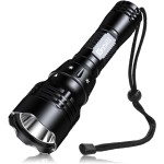 Genwiss Dive Lights Scuba Diving, 5 Modes Rechargeable Underwater Flashlight, 80M Waterproof Dive Flashlight Charger for Snorkeling