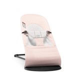 BabyBjrn Bouncer Balance Soft - Light Pink/Gray, Jersey Cotton, 2-in-1 Adjustable Baby Bouncer Seat and Toddler Chair, Newborn to Toddler (8-29 lbs), 4 Positions, Lightweight & Portable