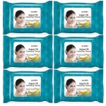 Epielle Argan Oil Makeup Remover Wipes, Gentle Daily Facial Cleanser Towelettes, Remove Dirt, Oil & Waterproof Mascara, Stocking Stuffers, 30 Count (Pack of 6)