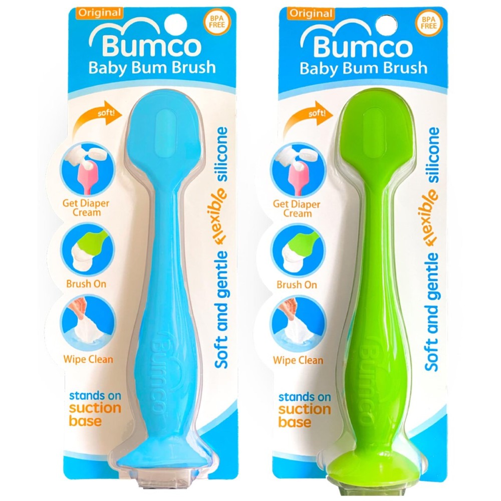Bumco Diaper Cream Spatula (2-Pack) - BPA-Free Diaper Bag Essentials, Soft & Flexible Butt Spatula Baby, Mom-Invented Butt Paste Spatula, Diaper Cream Applicator, Bumco Baby Bum Brush, Diaper Spatula
